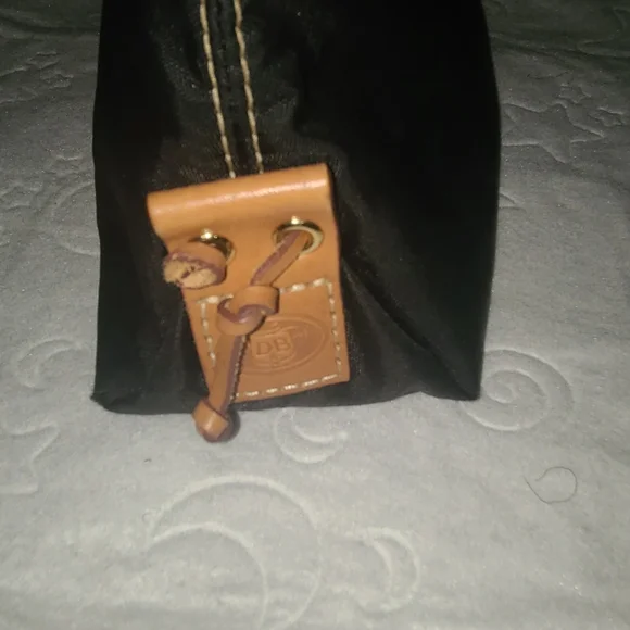 Dooney & Bourke Black Nylon & Leather Pouchette with Logo - Picture 5 of 9